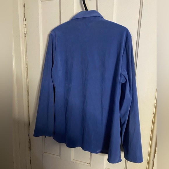 Faux Suade button up blouse - Picture 5 of 5